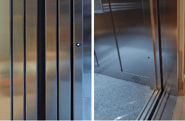Portes d'ascenseurs équipées de cellules photoélectriques  