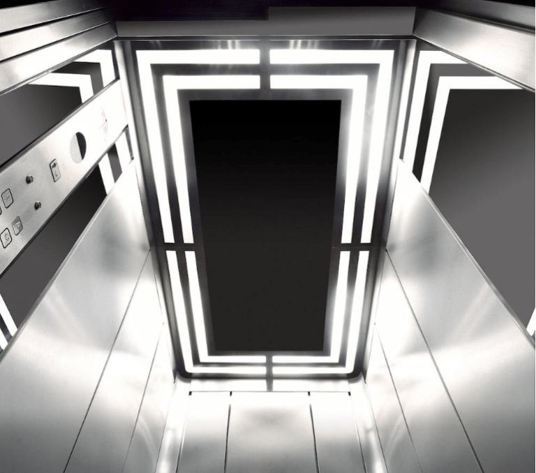 Image de la modernisation des ascenseurs représentant les illuminations de cabine.